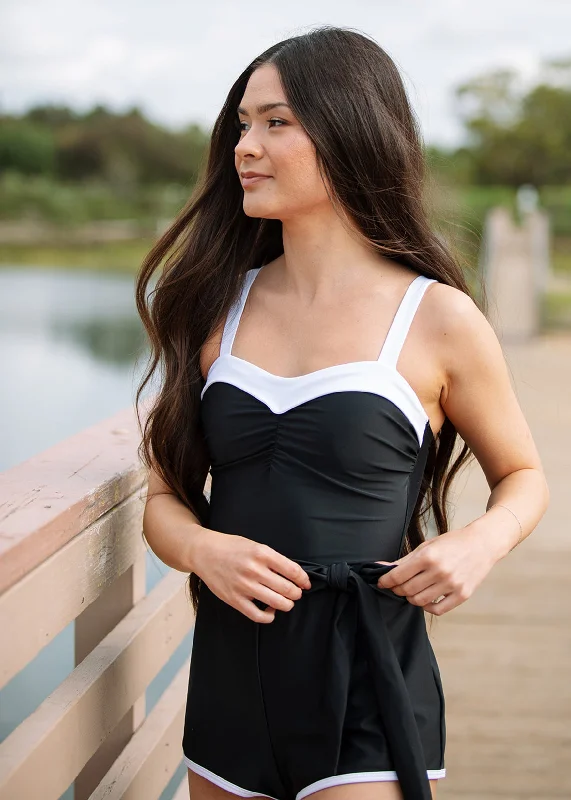 lucille in ebony Classic Women's Pin - striped