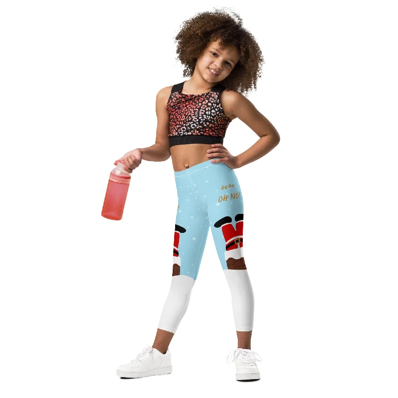 Ho Ho Oh No Kid's Leggings Monochromatic Office Style
