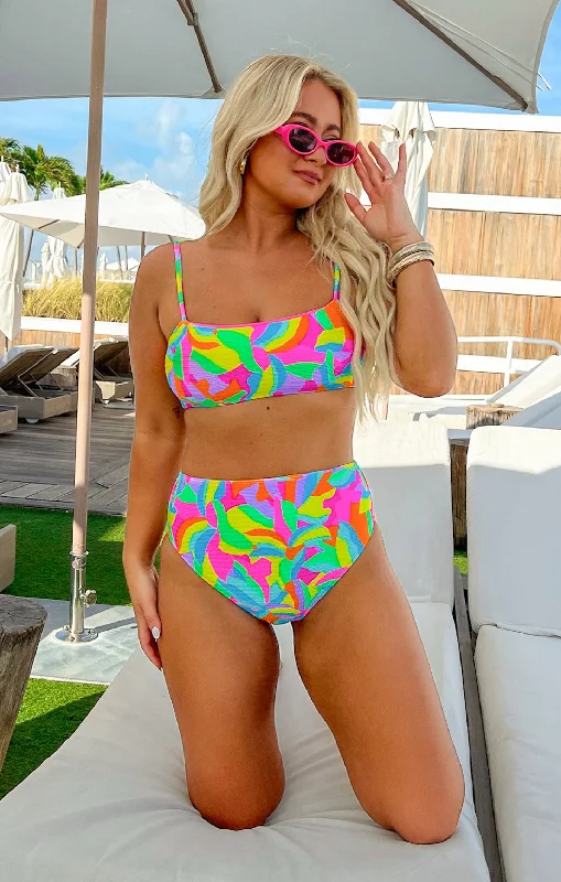 Sail Bottom ~ Neon Tropics Contour Scrunch Cool Women's Skate
