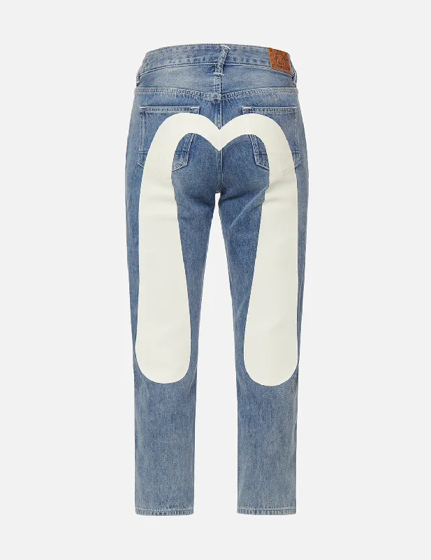 Daicock Print Relax Fit Cropped Jeans Bold Women's Animal Print