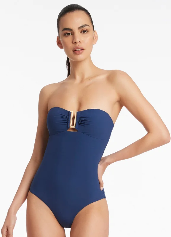 Jetset Bandeau One Piece - Pacific Blue Trendy Women's 