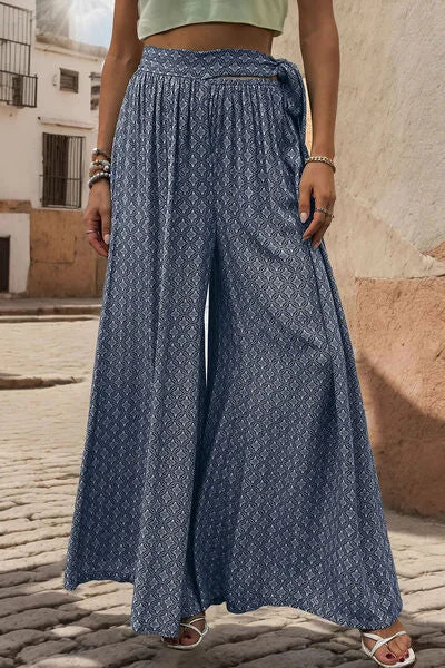 Chandani Adventure Tied Wide Leg Pants | 3 Colors Casual Women's Loose - fitting