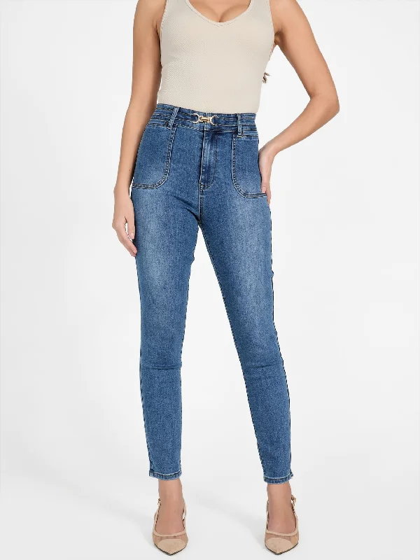 Eco Dahlia High-Rise Skinny Jeans Cashmere