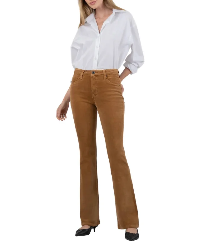Ana High Rise Fab Ab Flare Pants In Camel Practical Women's Quick - dry