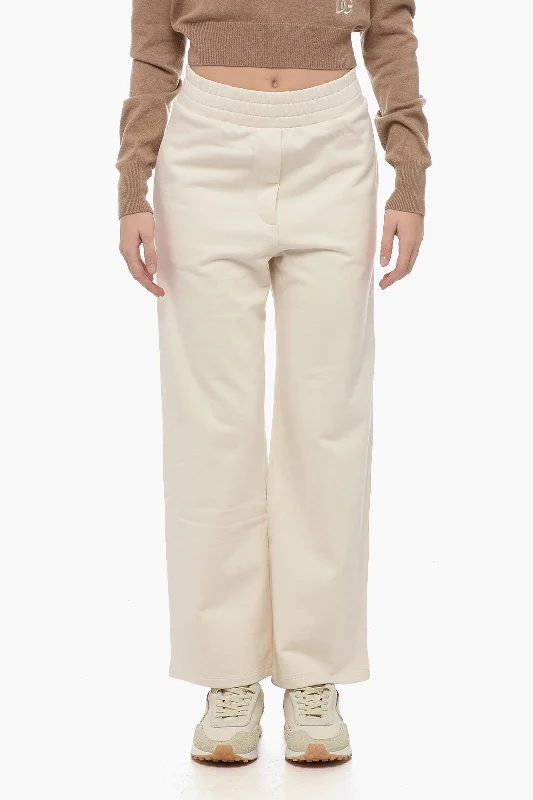Max Mara WEEKEND Wide-Leg PENTOLA Joggers with Embroidered Logo Elegant Women's 