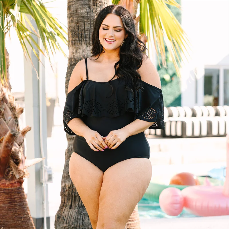 Sunrise And Shine Swimsuit, Black Sophisticated Women's Tailored