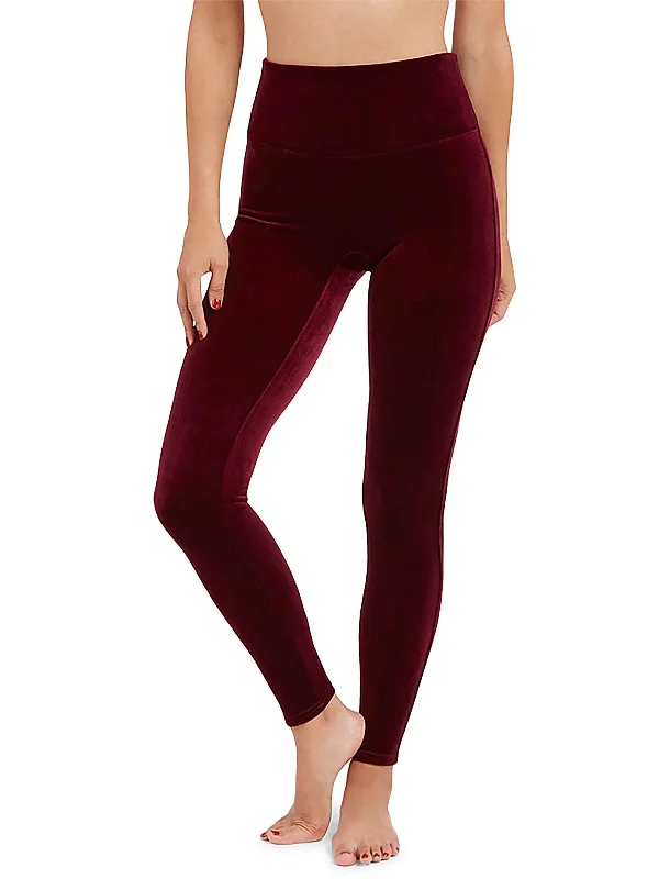 Womens Velvet Flat Front Leggings garde