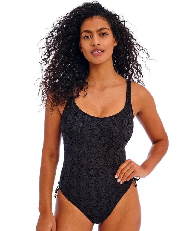 Freya Swim Nomad Nights Underwire Swimsuit - Black Trendy Women's Oversized