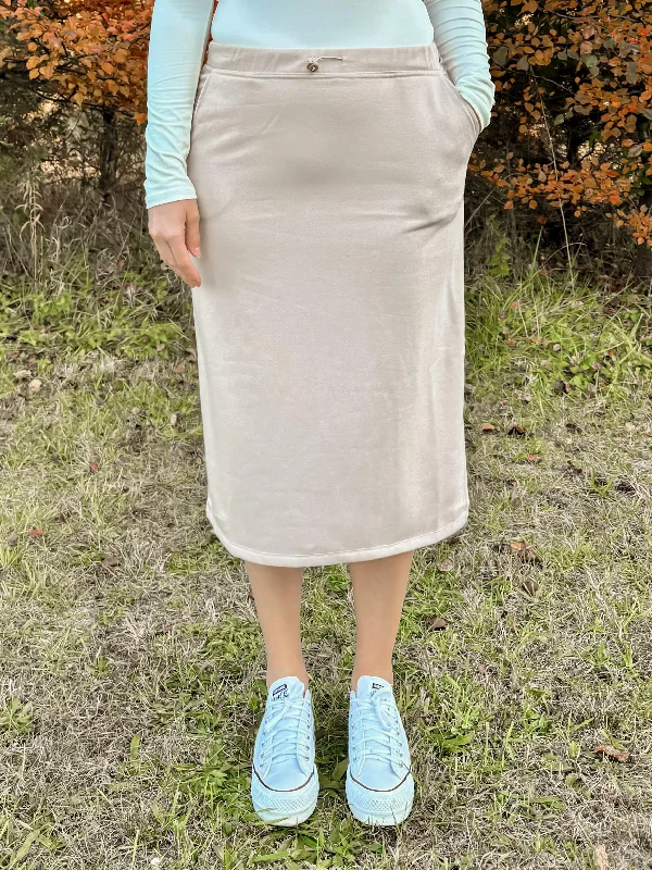 Noah Lounge Skirt in Taupe Youthful Women's Anime - inspired