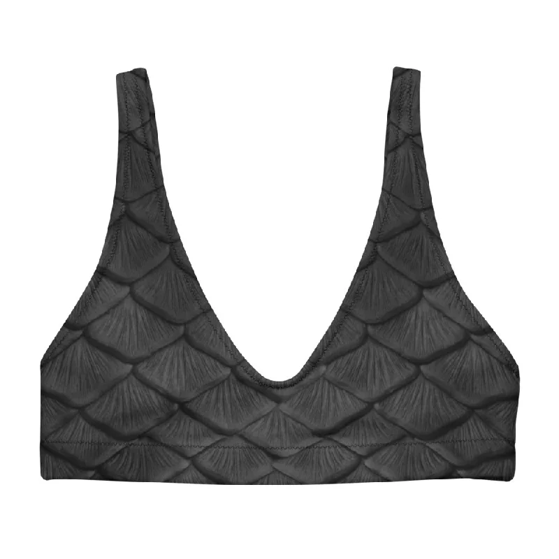 Obsidian Scale Recycled Padded Bikini Top Athletic Women's 