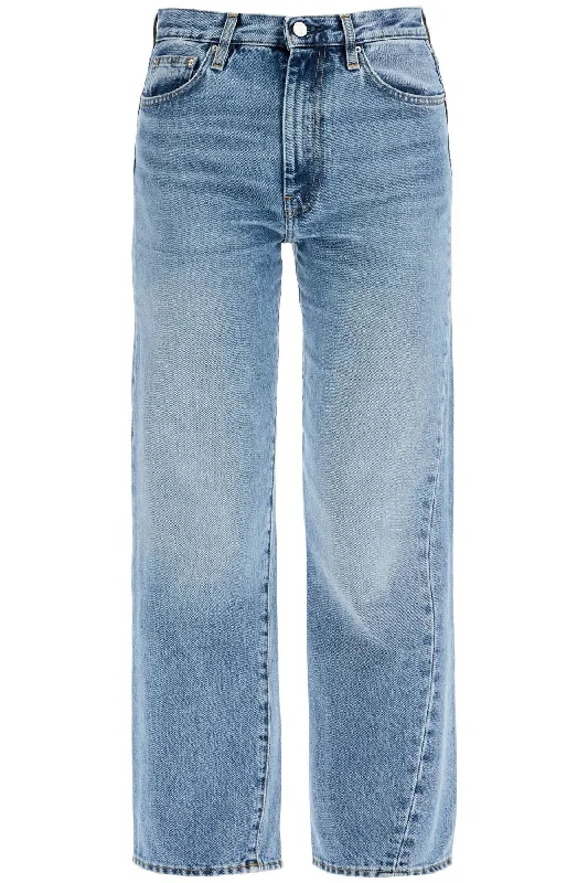 Toteme Women's Worn blue Organic Cotton Jeans With Twisted Seams Tough Women's Military - inspired