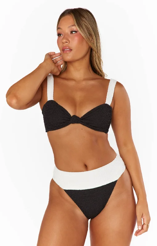 Aruba Top ~ Domino Colorblock Scrunch Artistic Women's Avant - 