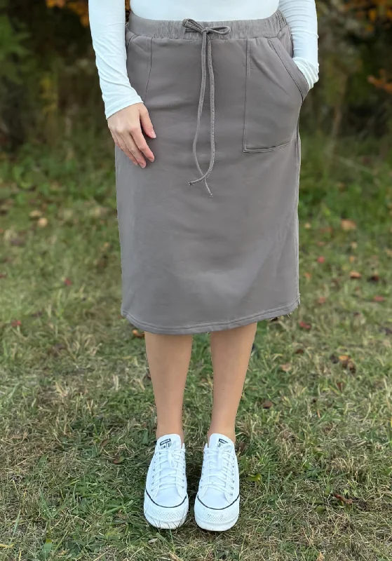 Micah Lounge Skirt in Charcoal Practical Women's Quick - dry