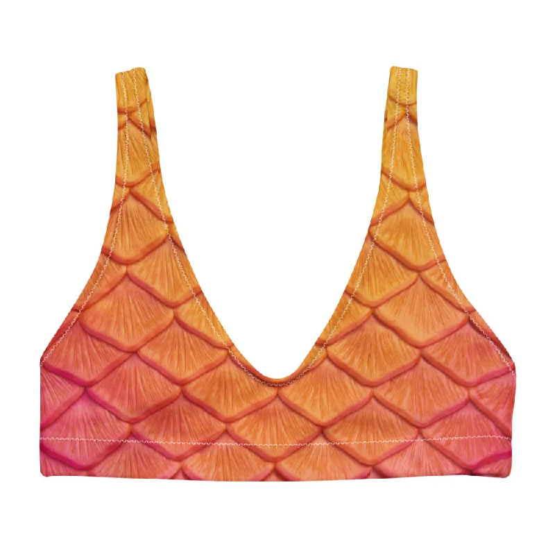 Hibiscus Bliss Recycled Padded Bikini Top Geometric