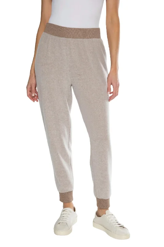 Faye Lounge Pant In Heather Taupe Australian Beach