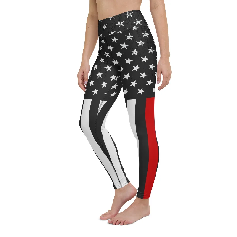 First Responder Firefighter Yoga Leggings Contemporary 