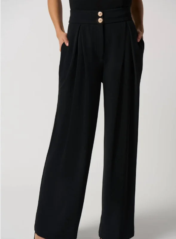 Straight Pants In Black Bold Women's Statement