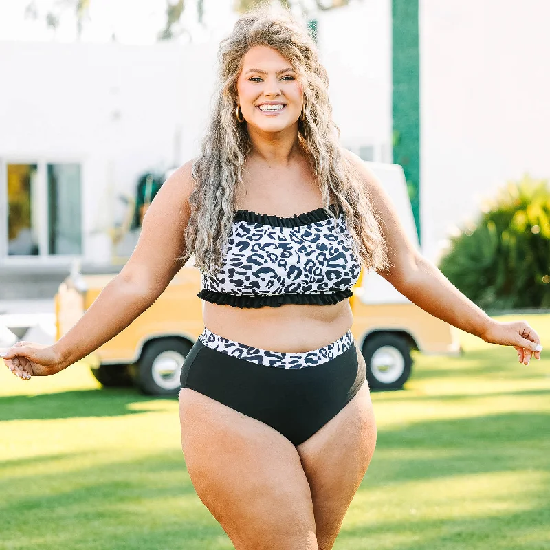 Island Getaway Swim Top, Black garde