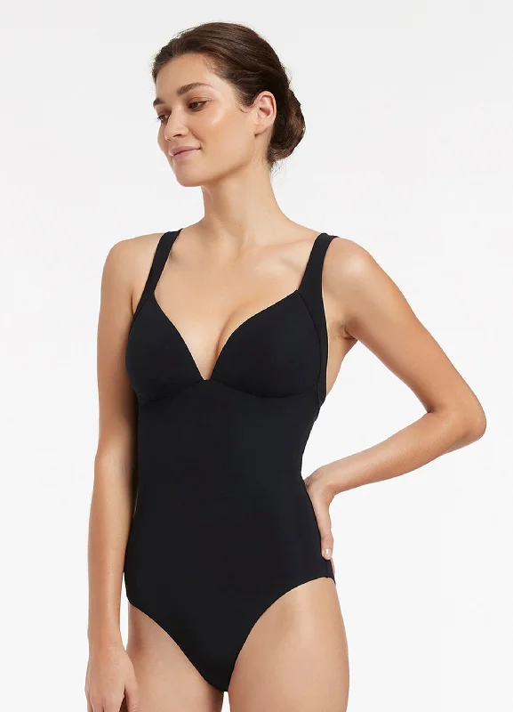 Jetset Moulded One Piece - Black Unique Women's Upcycled