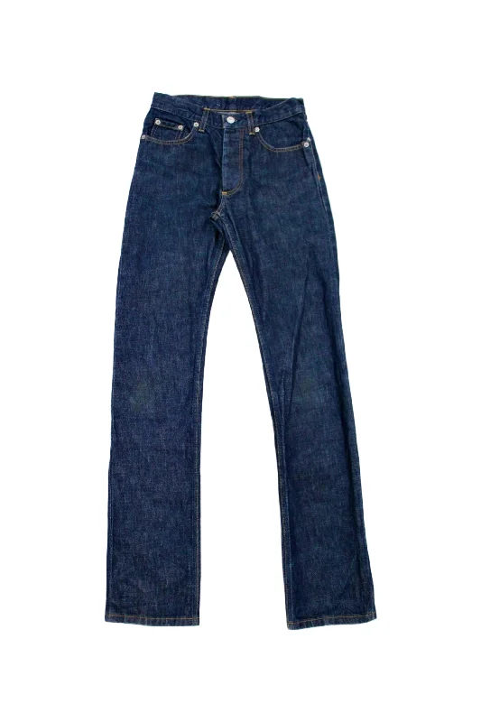 Helmut Lang - Indigo Straight Jeans Bold Women's Animal Print