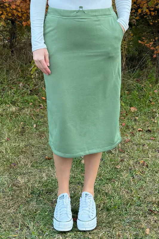 Noah Lounge Skirt in Pistachio Classic Women's Pin - striped