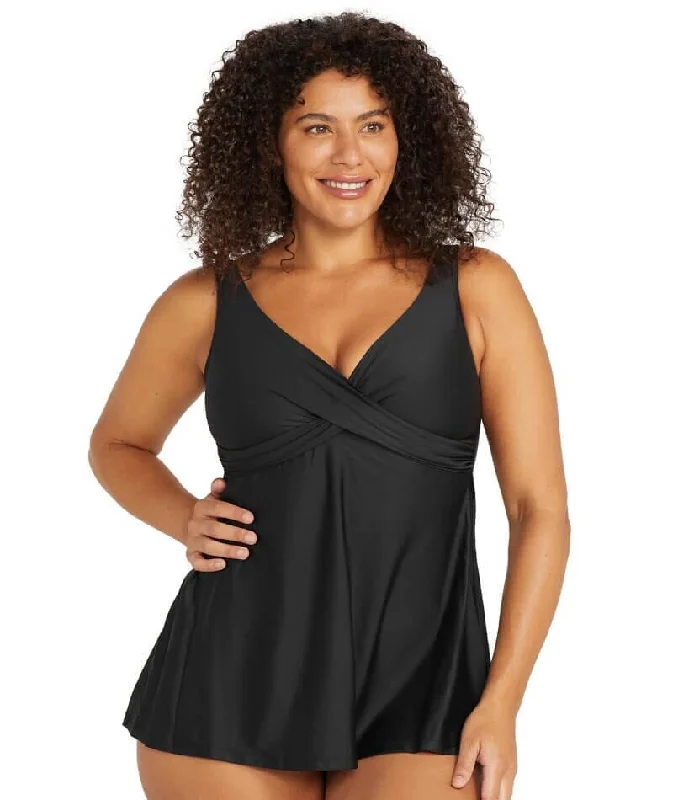 Artesands Recycled Hues Delacroix Cross Over D-G Cup Swimdress - Black Sustainable Organic Artesands Recycled Hues Delacroix Cross Over D-G Cup Swimdress - Black Sustainable Organic