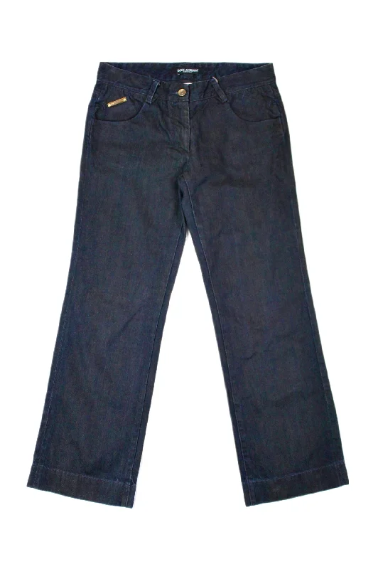 Dolce & Gabbana - Straight Indigo Jeans Minimalist Women's Casual