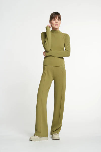 Forest pintuck flare pants - Pale Green Australian Beach