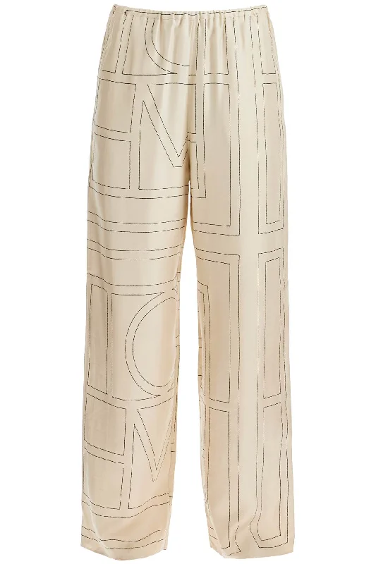 Toteme Women's Monogram Silk Pajama Pants Sophisticated Women's Tailored