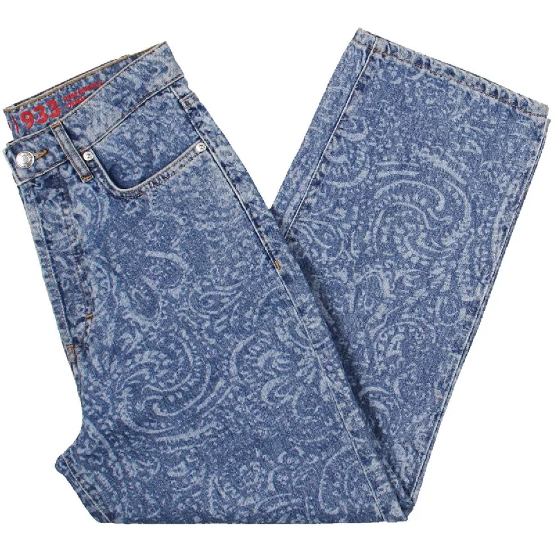 Womens Denim Printed Cropped Jeans Artistic Women's Avant - 