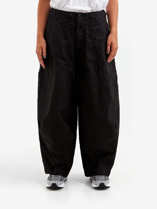 Needles H.D. Fatigue Pant W - Black Sporty Women's Athleisure 