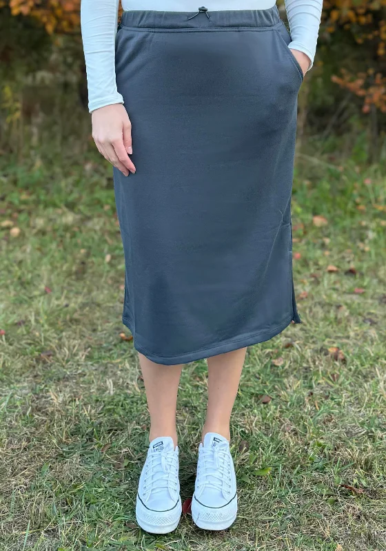 Noah Lounge Skirt in Charcoal Confident Women's High - fashion