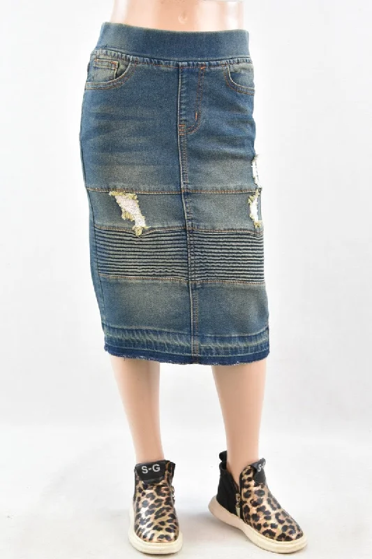 GIRLS Devyn Waistband Moto Denim in Vintage Stylish Women's Neon