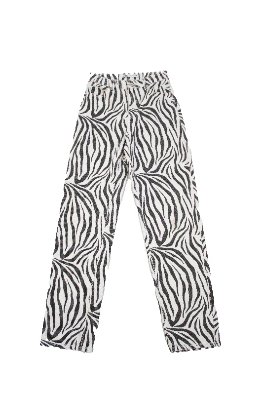 ZARA - Zebra Print Jeans Modern Women's 