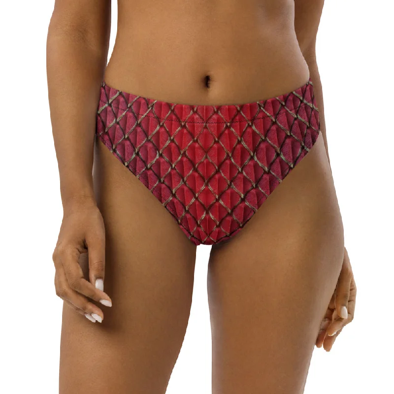 Dragonheart Recycled High-Waisted Bikini Bottom Youthful Women's Anime - inspired