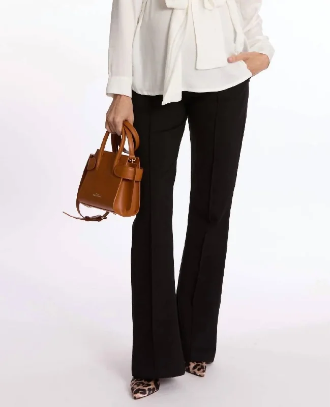 Fabio Maternity Flare Trousers In Black Vintage Women's 1970S 