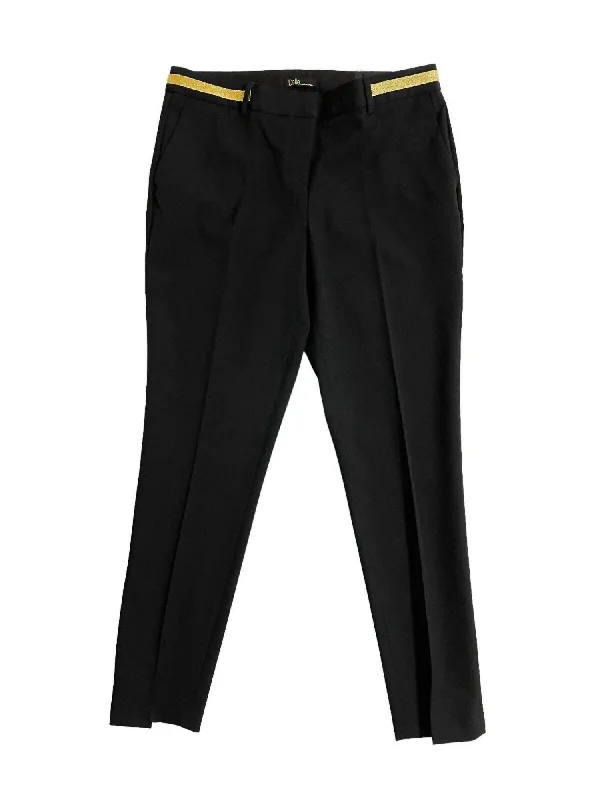 Women's Stretch Waist Work Modern Fit Trousers In Black garde