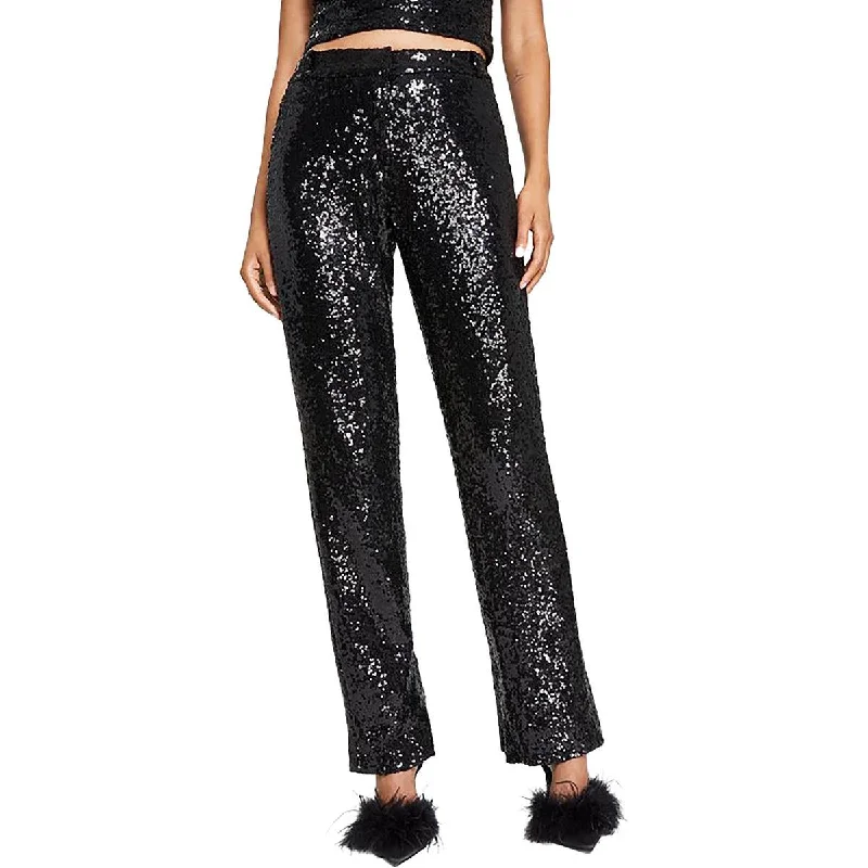 Juniors Womens Sequined Party Trouser Pants Dynamic Women's Moto
