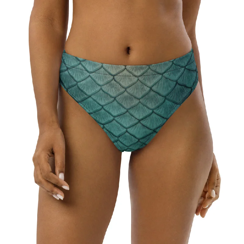 Shipwreck Siren Recycled High-Waisted Bikini Bottom Bold Women's Animal Print