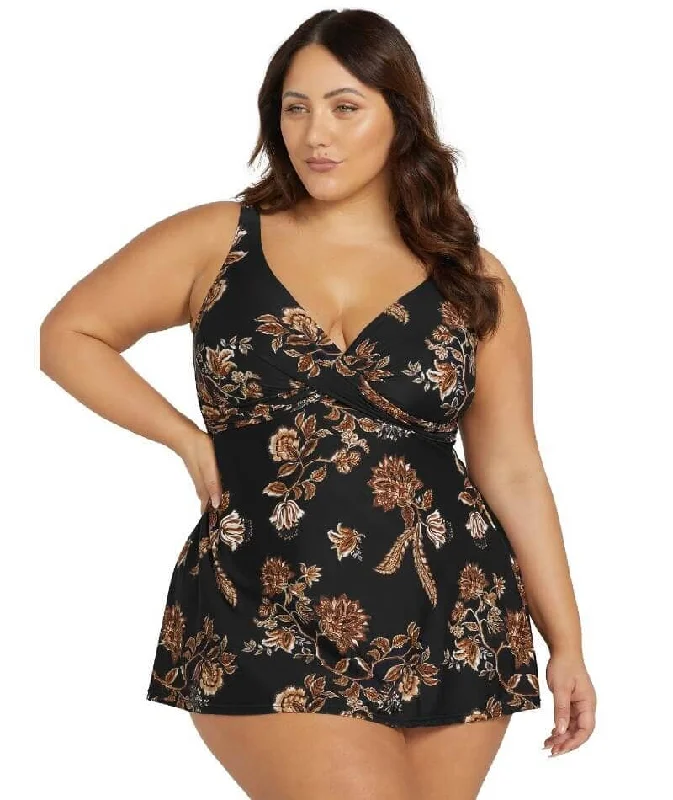 Artesands Chantique Delacroix Cross Over D-G Cup Swimdress - Black Sleek Women's 