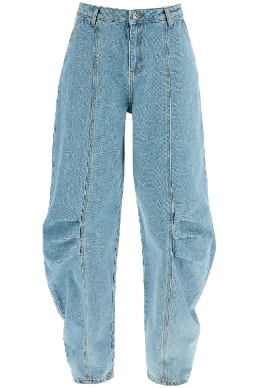 Rotate Women's  blue blue Sculptural Design Jeans Unique Women's Upcycled
