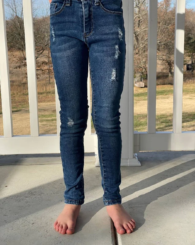 Girl's Mid Rise Skinny Jeans In Mid Wash Cool Women's Skate