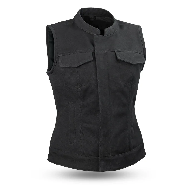 Ludlow Women's Motorcycle Canvas Vest Dynamic Women's Moto
