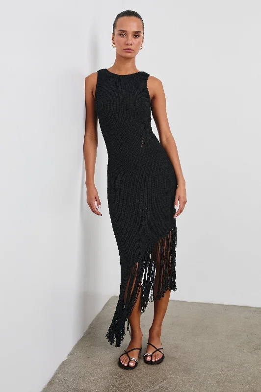 RYLEE DRESS - BLACK Cool Women's Distressed
