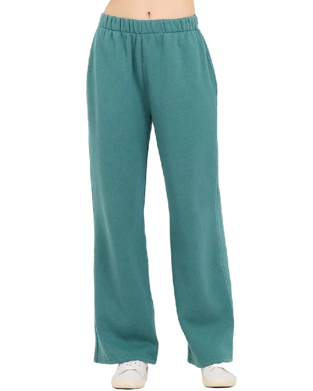 Vintage Havana Cotton Blend Fleece Wide Leg Pant Cashmere