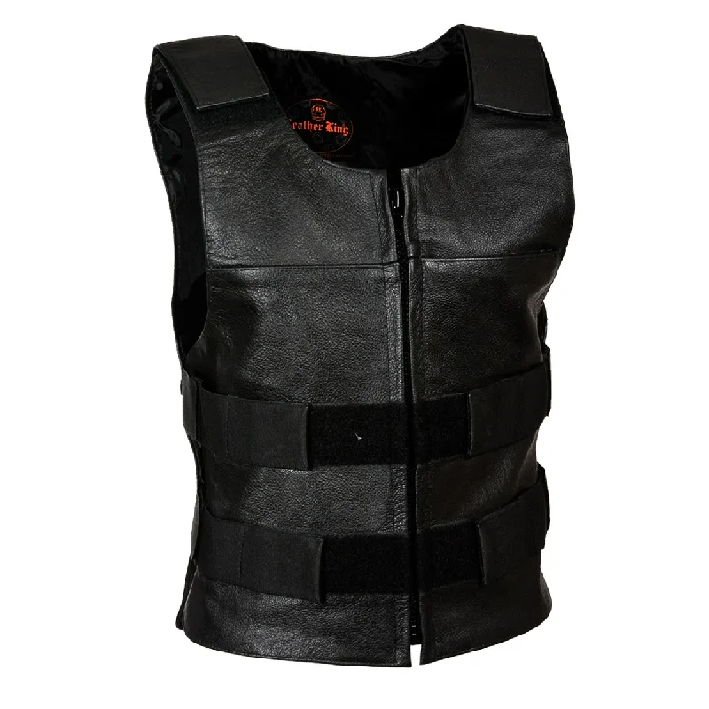 Milwaukee Leather SH1367LZ Women's Black Leather Bullet Proof Style Rider Vest- Plain Back Panel for Club Patches Sustainable Organic Milwaukee Leather SH1367LZ Women's Black Leather Bullet Proof Style Rider Vest- Plain Back Panel for Club Patches Sustainable Organic