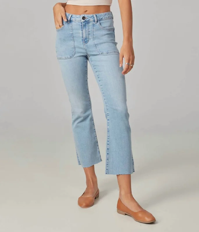 Billie High Rise Bootcut Jeans In True Denim Sharp Women's Italian