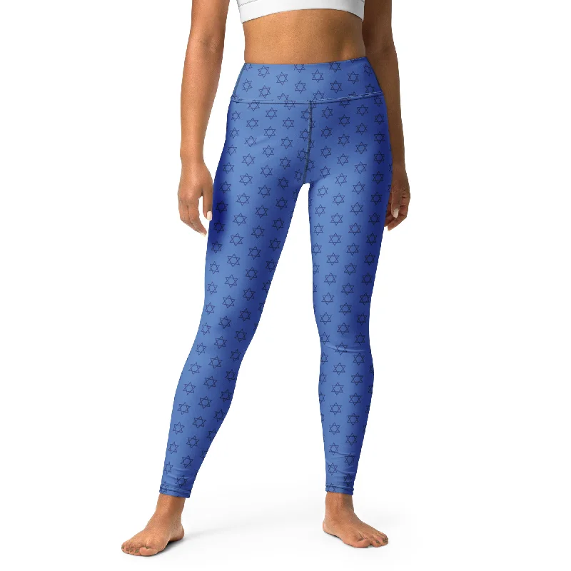 Hanukkah Print Yoga Leggings Confident Women's Power