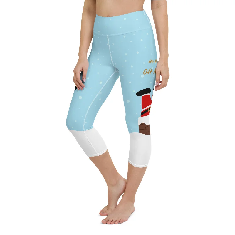 Ho Ho Oh No Yoga Capris Edgy Women's Punk