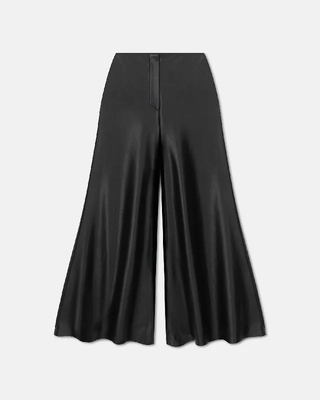 Wiraag - Flared Okobor™ Alt-Leather Pants - Black Confident Women's High - fashion
